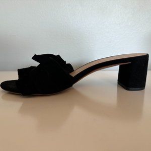 Loeffler Randall Black Vera Ruffle Block Heel Size 39